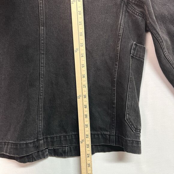MSRP $198 Whimsy + Row Jordan Jacket Black Organic Cotton Denim Chore Coat M - Picture 9 of 9
